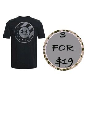 3/$19 Under Armour Freedom short sleeve T-shirt